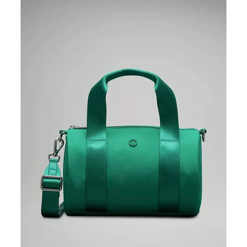 Lululemon-Knit Nylon Mini Barrel Duffle Bag 5L-Cascadia Green